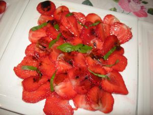 Recette Carpaccio de fraises
