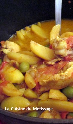 Recette Tajine de Poulet aux Pomme de Terre et Olives