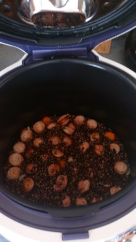 Recette Saucisses-lentilles au cookeo (ou cocotte)