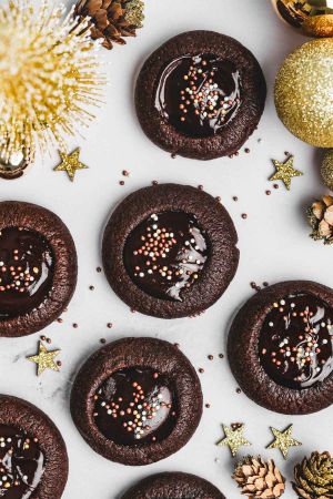 Recette Cookies de Noël (thumbprint au chocolat)