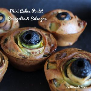 Recette Mini Cakes Poulet Courgette & Estragon