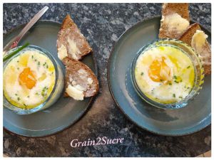 Recette Œufs cocotte aux champignons et au Comté