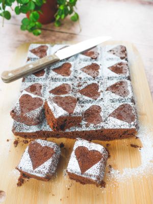 Recette Gâteau au chocolat p’tits cœurs