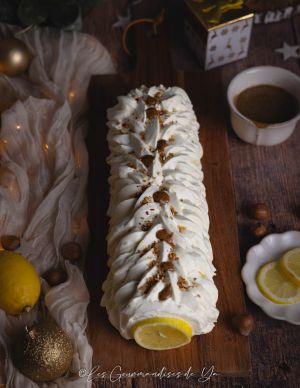 Recette Bûche citron et praliné noisette
