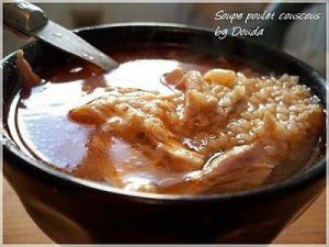 Recette Soupe de poulet au couscous