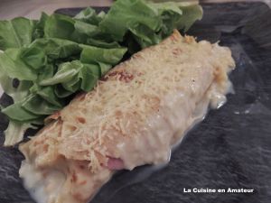 Recette Crêpe jambon fromage