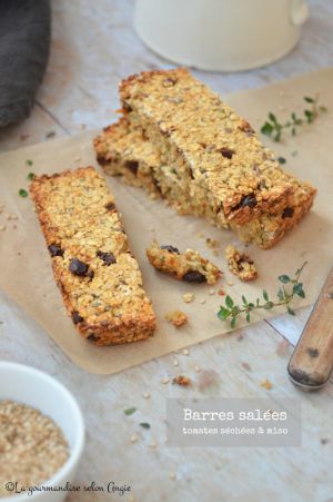 Recette Barres salées {Miso, tomates séchées & origan} #vegan #glutenfree