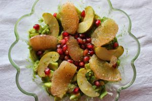 Recette Salade avocats-pommes-pamplemousse