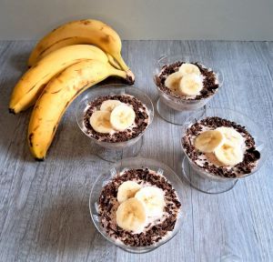 Recette Mousses de bananes stracciatella