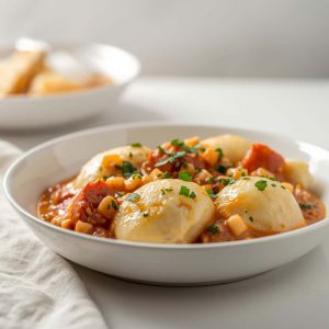 Recette Crockpot Pierogi Casserole with Kielbasa