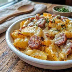 Recette Cheesy Ranch Potatoes and Smoked Sausage
