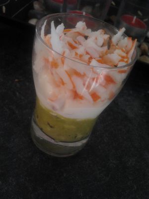 Recette Verrine de crabe sur lit d'avocat