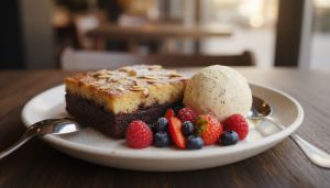 Recette Frangipane revisitée façon brownie : une texture fondante et un goût d’amande irrésistible qui séduit tous les gourmands