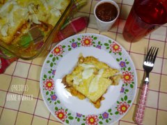 Recette Lasagnes de polenta au jambon italien et mozzarella