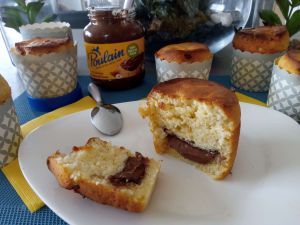 Recette Muffins au cœur de pâte à tartiner