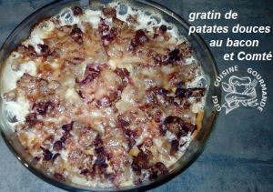 Recette Gratin de patates douces, bacon et comté (cookéo)