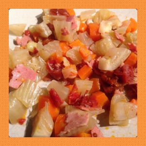 Recette Fenouil aux carottes et au jambon Cookeo