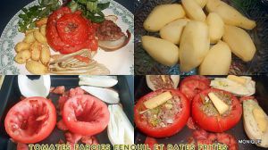 Recette Tomates farcies fenouil et rattes frites