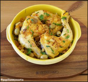 Recette Cuisses de poulet façon tajine [#chicken #homemade #cuisinemarocaine #tajine]