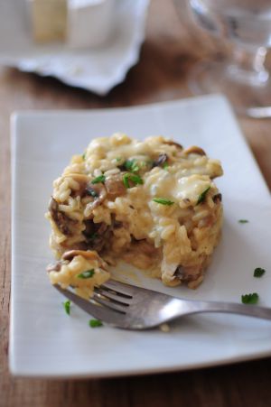 Recette Risotto aux champignons et au Bresse Bleu