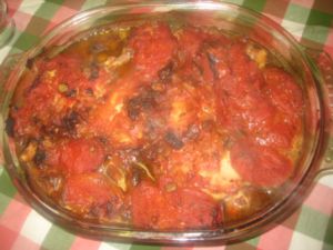 Recette Cuisses de poulet au four tomates et basilic