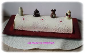 Recette Bûche chocolat blanc framboise
