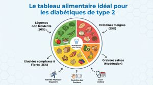 Recette Tableau alimentaire idéal pour les diabétiques de type 2