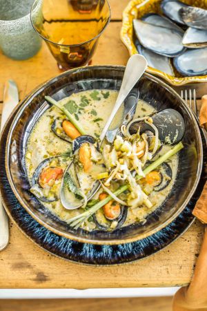 Recette Soupe thaïlandaise aux moules Sergio Herman