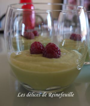 Recette Crème dessert avocat-framboises