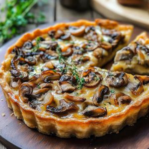 Recette Tarte Champignons Ail : Recette Facile et Savoureuse