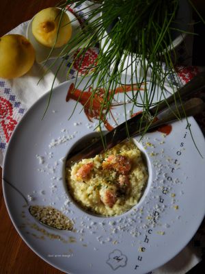 Recette Risotto citronné aux gambas