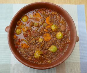 Recette Soupe de lentilles, tomates et chorizo