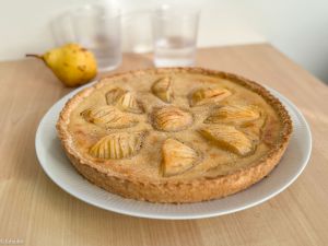 Recette Behind the scène – Tarte amandine aux poires