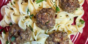 Recette Italian Meatballs on Parmesan Noodles