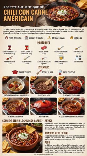 Recette Authentique de chili con carne américain