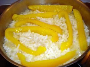 Recette Risotto aux poivrons jaune