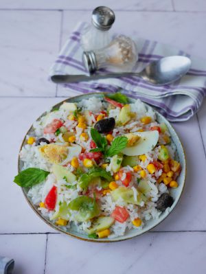 Recette Salade de riz végétarienne