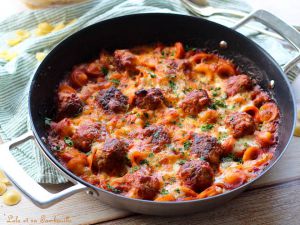 Recette Boulettes de viande gratinées sauce tomate & mozzarella