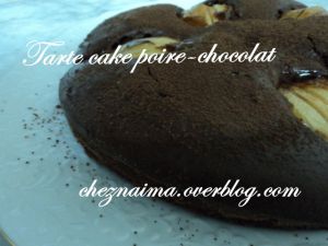 Recette Tarte cake poire-chocolat