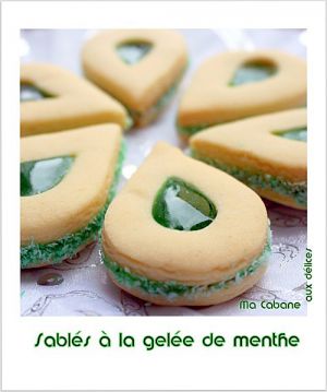 Recette Sables a gelee de menthe