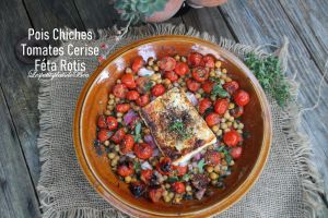 Recette Pois chiches, tomates cerise et féta rôtis au zaatar