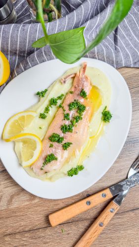 Recette Truite en croûte de sel et purée de chou-fleur au parmesan