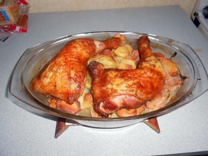 Recette Cuisses de poulet à la boulangére