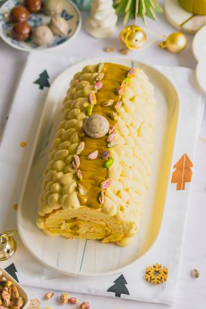 Recette Bûche roulée à la pistache