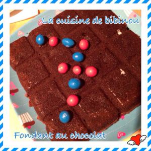 Recette Fondant au chocolat