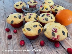 Recette Muffins orange et canneberges