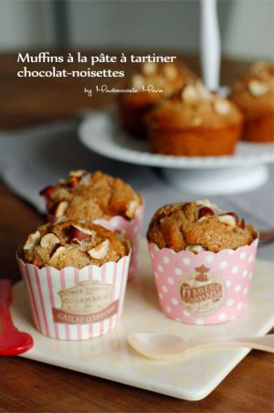 Recette Muffins à la pâte à tartiner chocolat-noisettes