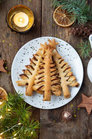 Recette Sapin feuilleté au chocolat #vegan #Noël