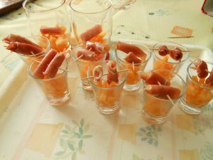Recette Verrines de melon et jambon
