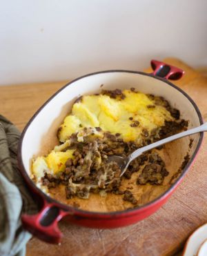 Recette Hachis parmentier aux lentilles vertes [végétarien]